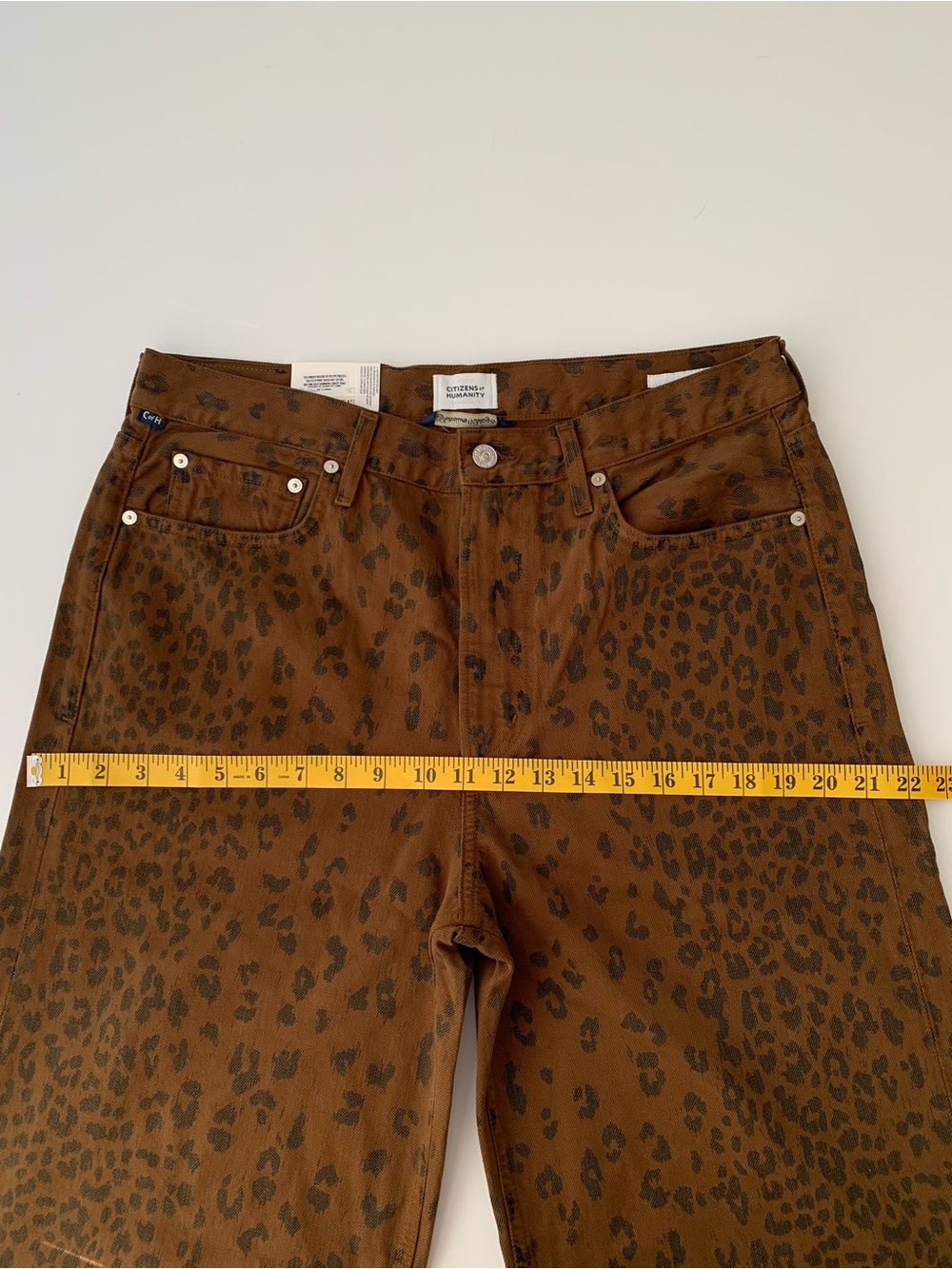 Citizens of Humanity Leopard Print Miro Long low-slung Relaxed Jeans women’s 31 - Picture 10 of 16